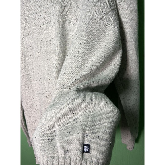 Chaps Mens Showl Neck Pullover Size Large Sweater Speckled Beige Textured Knit - Picture 6 of 6